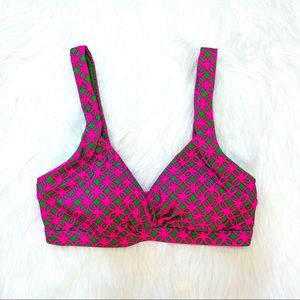 Boden Bikini top pink and green US size 4 UK size 8
